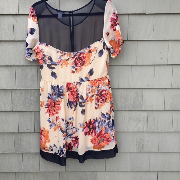 Nordstrom Bar III Floral Short Sleeve Scoop Neck Midi Dress XL - Picture 8 of 10